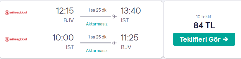 bodrum istanbul uçak bileti